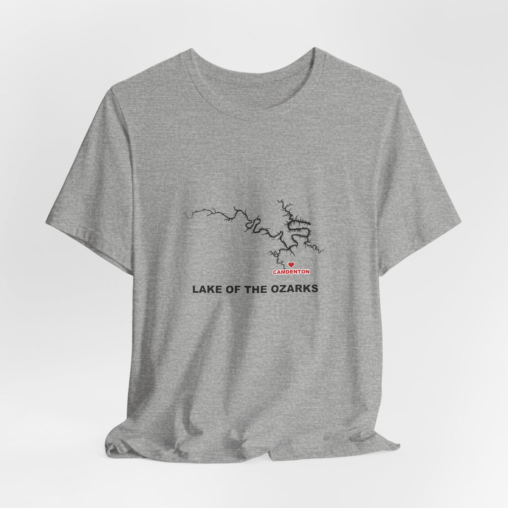 Lake of the Ozarks Map Silhouette Tee - Local Pride Camdenton Design