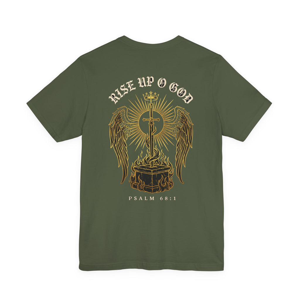 Rise Up O God Christian Tee | Reformed Warrior Faith Shirt