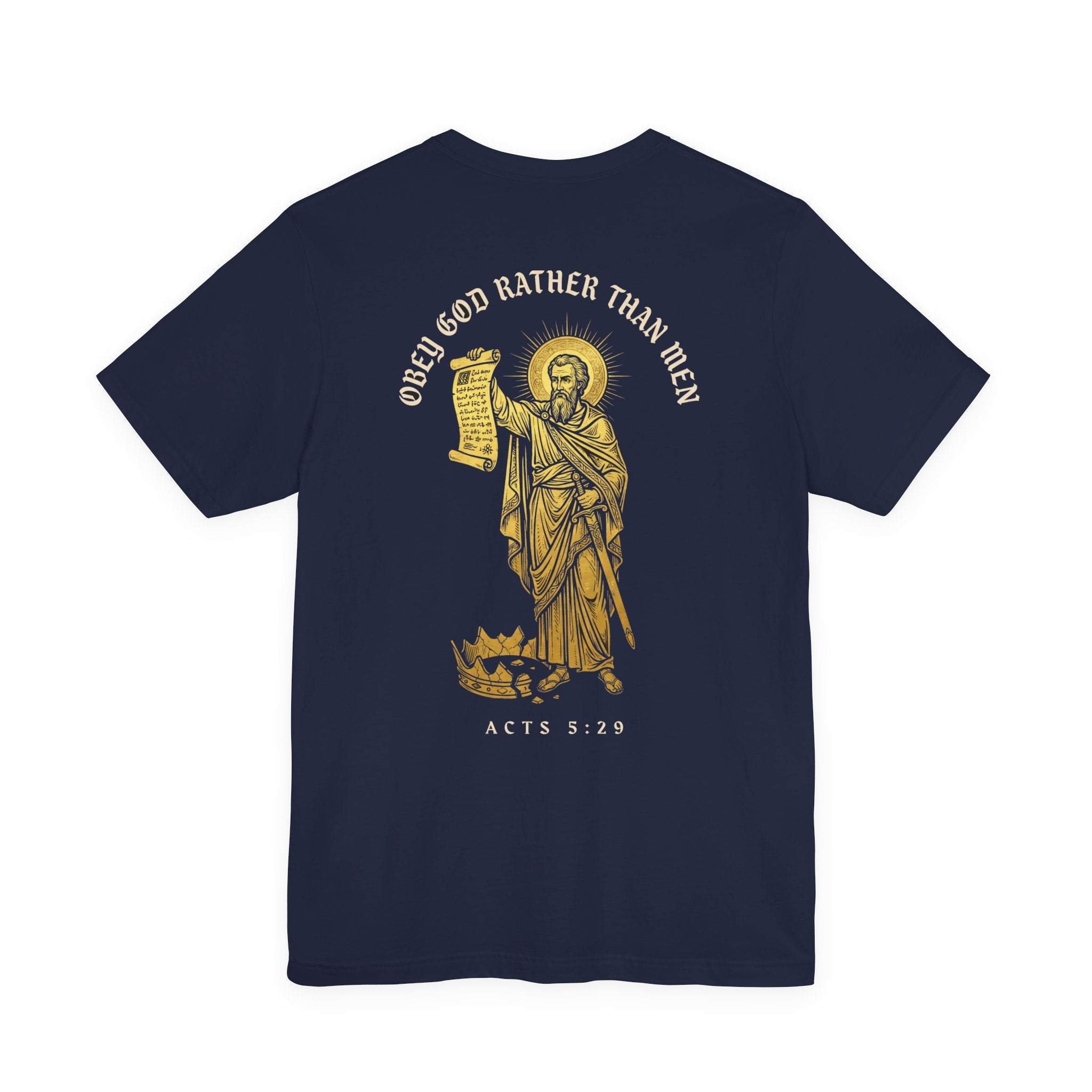 Obey God Rather Than Men Christian Tee | Reformed Warrior Faith Shirt