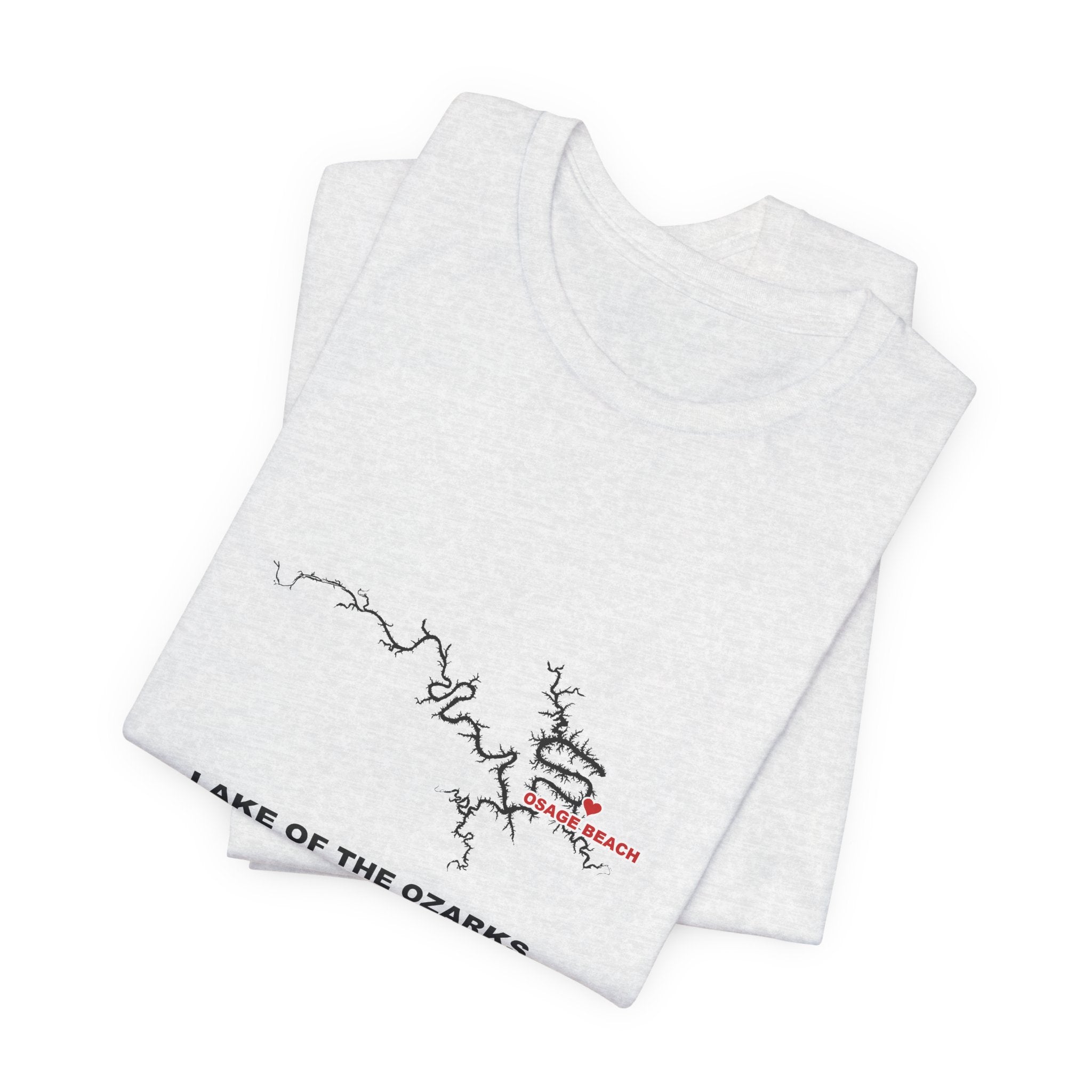 Lake of the Ozarks Silhouette Tee with Heart at Osage Beach