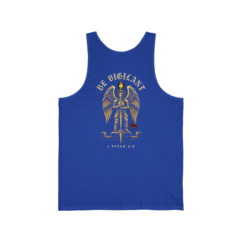 The Devil Prowls Like a Roaring Lion Christian Tank | Warrior Faith Bible