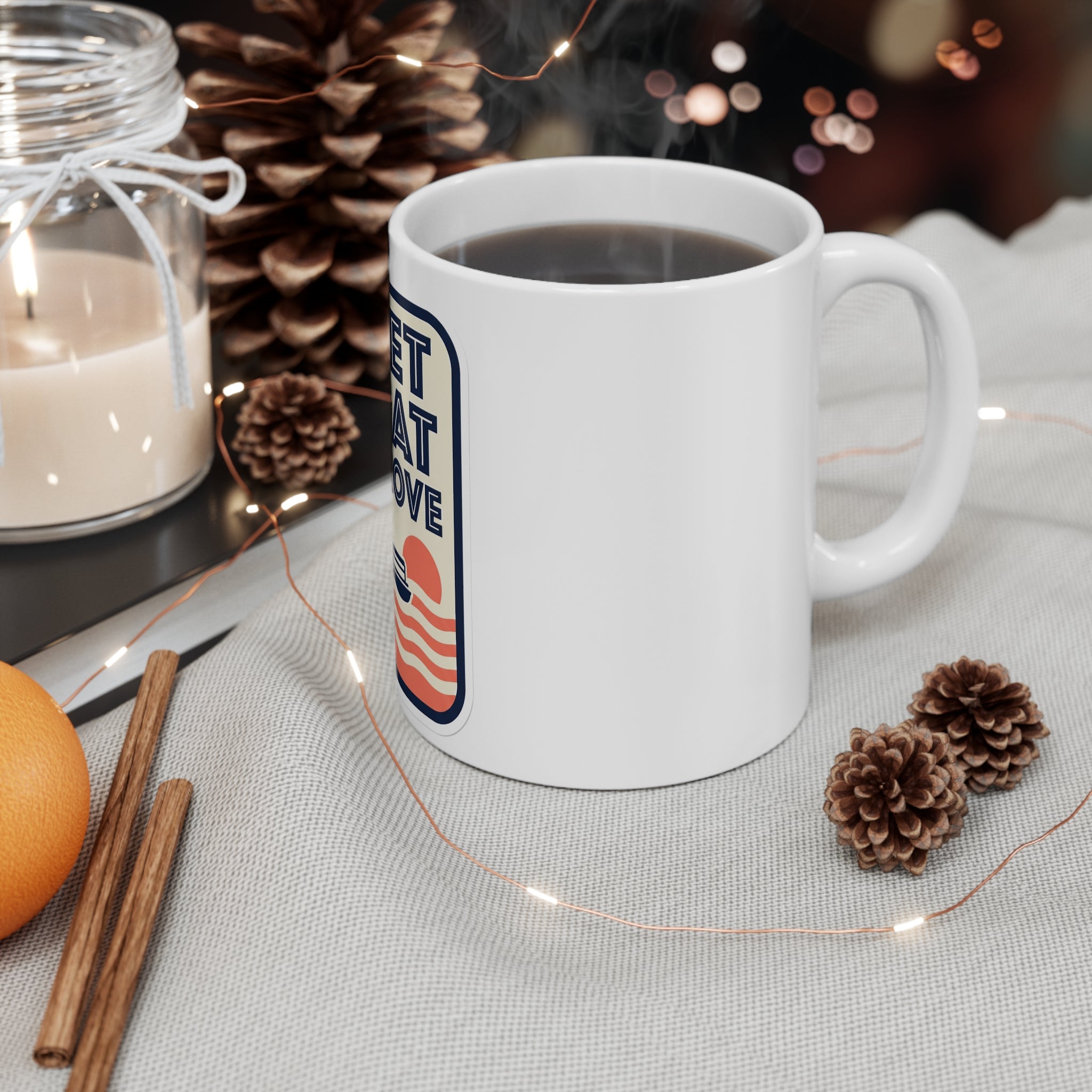 Meet Me at the Cove Coffee Mug - Lake of the Ozarks Pontoon Party Boat
