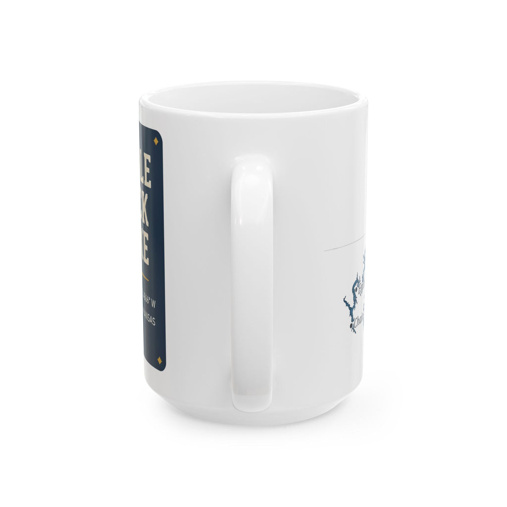 Table Rock Lake Map Silhouette Coffee Mug 15oz - Unique Lake Life Souvenir