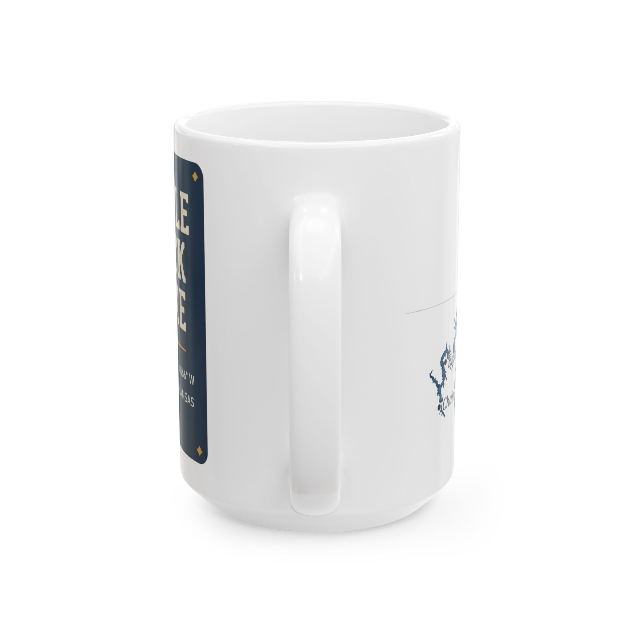 Table Rock Lake Map Silhouette Coffee Mug 15oz - Unique Lake Life Souvenir