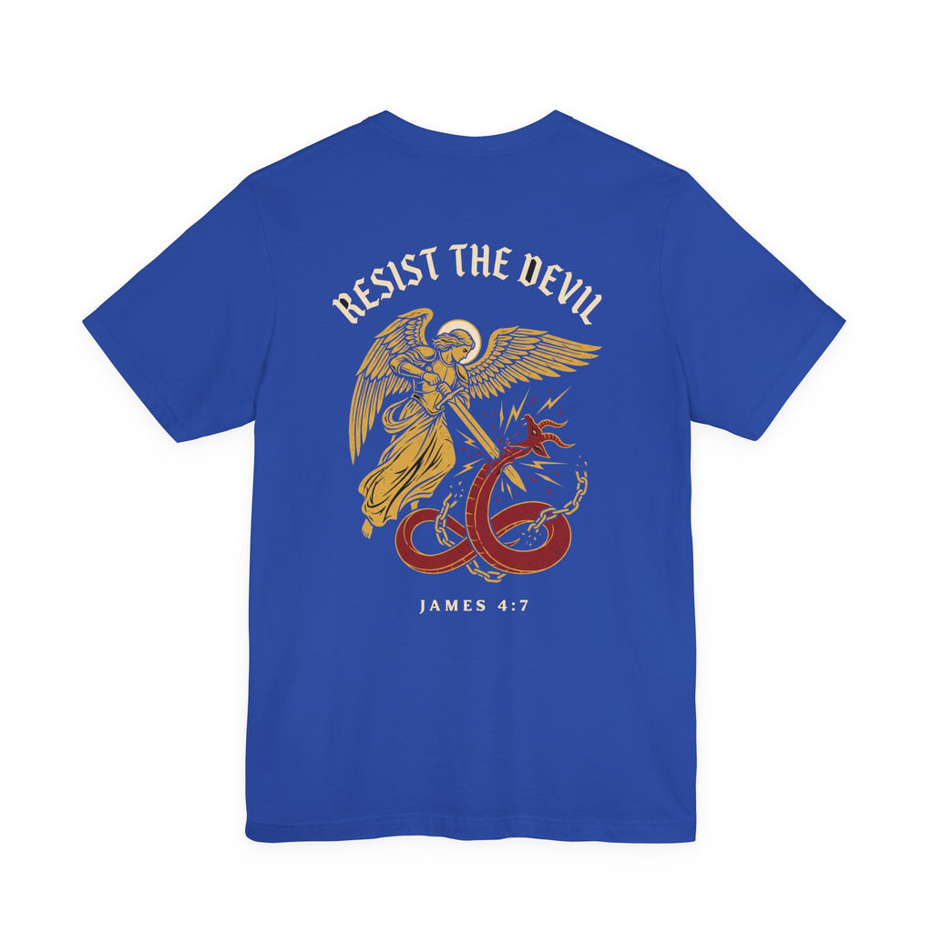 Resist the Devil and He Will Flee Christian Tee | Warrior Faith Bible Shirt