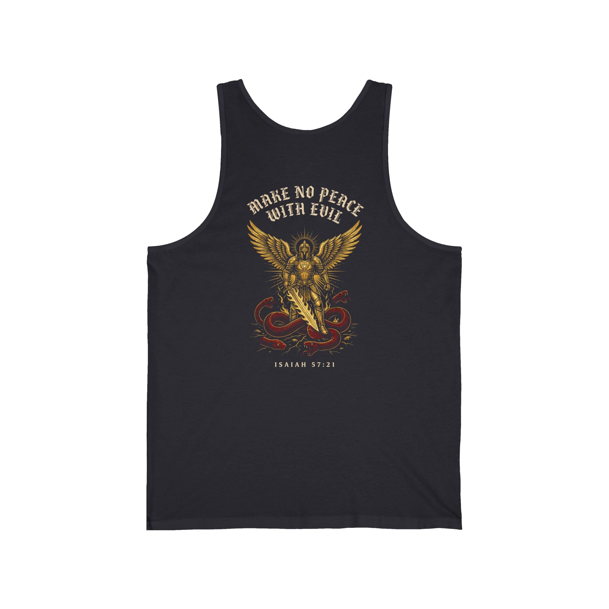 Make No Peace With Evil Christian Tank | Warrior Faith Bible
