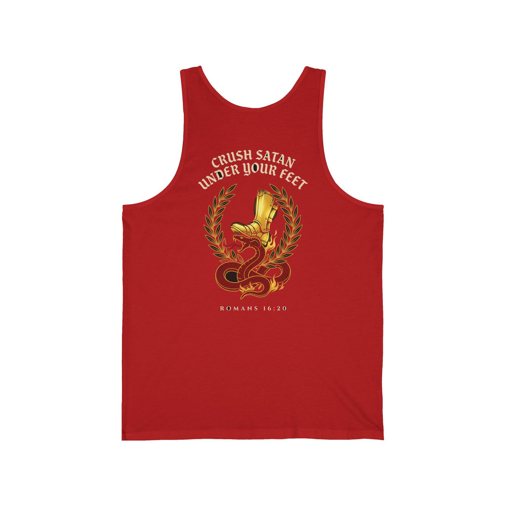 The God of Peace Will Crush Satan Under Your Feet Christian Tank | Warrior Faith Bible