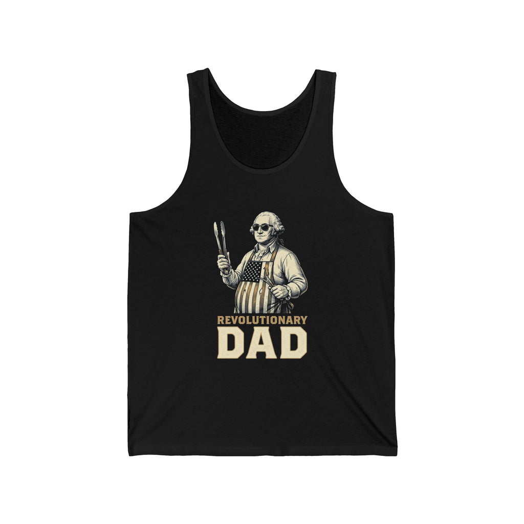 Revolutionary Dad Tank Top | Funny 4th of July Dad Tee | Patriotic Grilling Gift | Founding Father Fathers Day Shirt