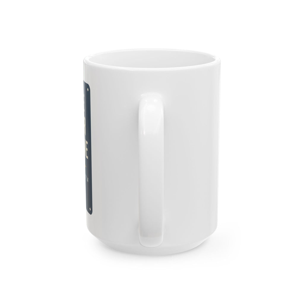 Lake Coeur d'Alene Map Silhouette Coffee Mug 15oz - Unique Lake Life Souvenir