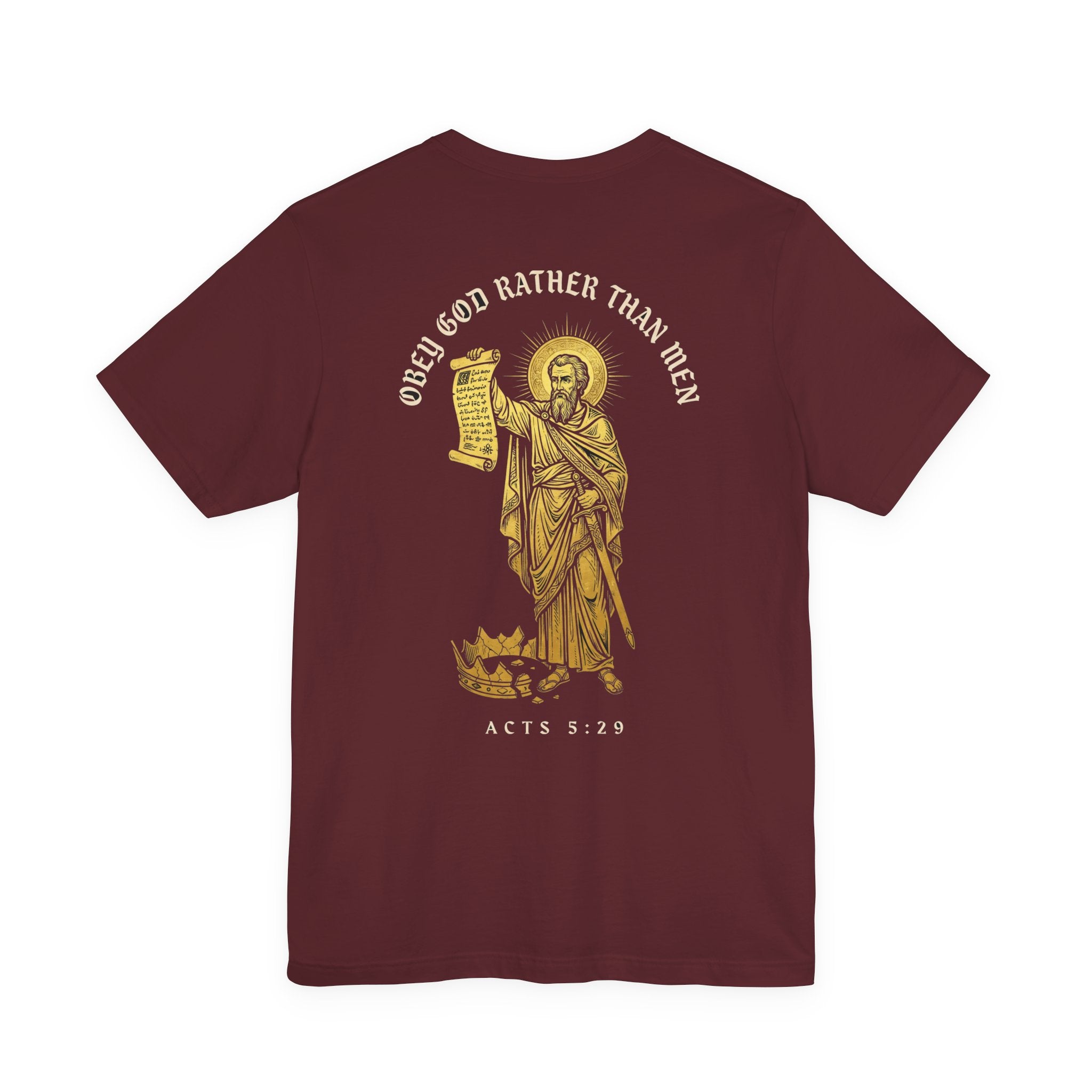 Obey God Rather Than Men Christian Tee | Reformed Warrior Faith Shirt