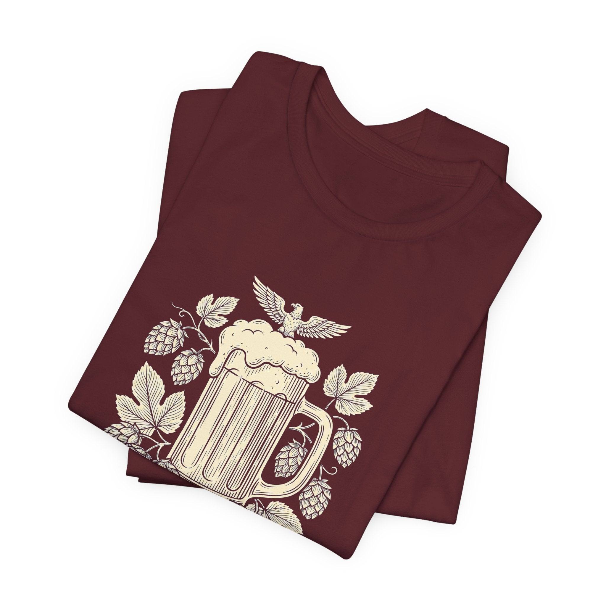 Pursuit of Hoppiness T-Shirt | Funny Craft Beer 4th of July Tee | Patriotic Beer Lover Gift | IPA Hops Shirt