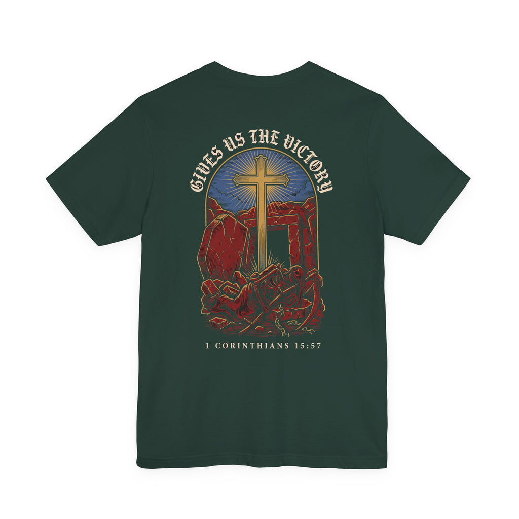 He Gives Us the Victory Christian Tee | Reformed Warrior Faith Shirt