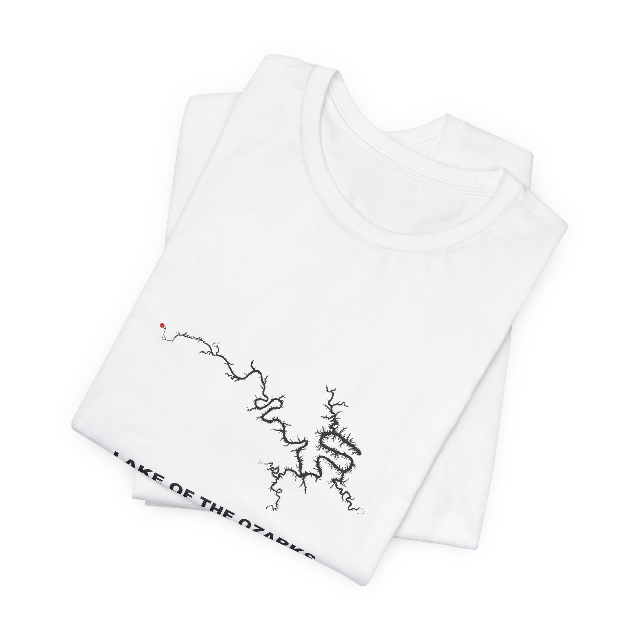 Lake of the Ozarks Map Silhouette Tee | Missouri Lake Life Shirt