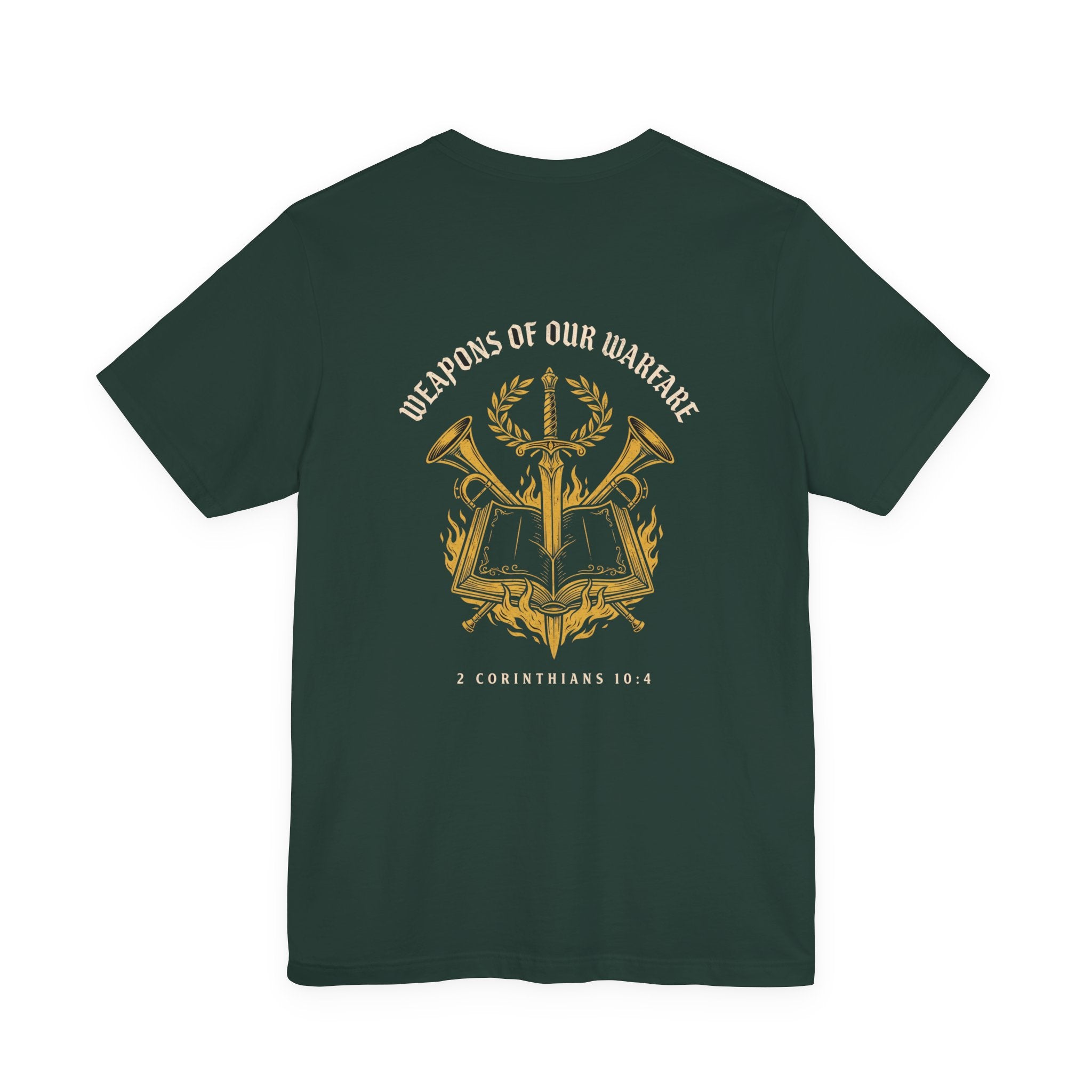 Weapons of Our Warfare Christian Tee | Reformed Warrior Faith Shirt