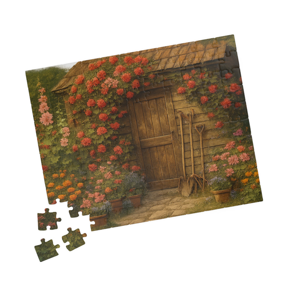 Garden Jigsaw Puzzle - Hand-Drawn Vintage Scene