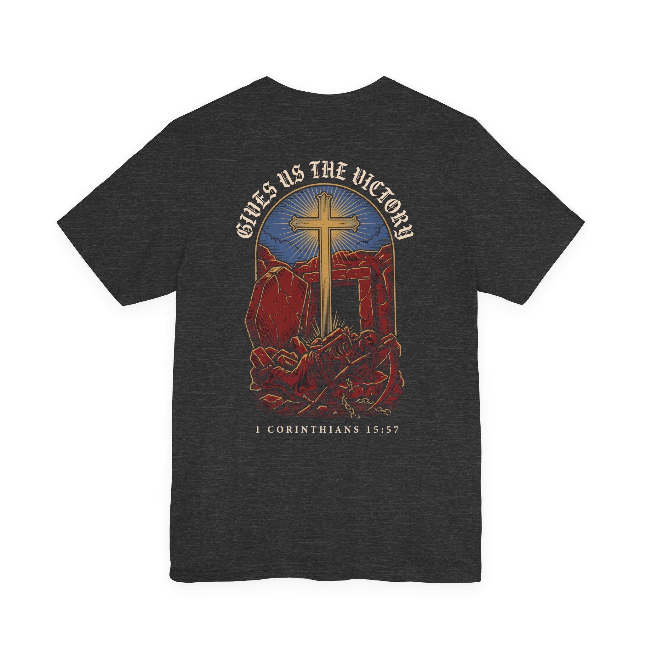 He Gives Us the Victory Christian Tee | Reformed Warrior Faith Shirt