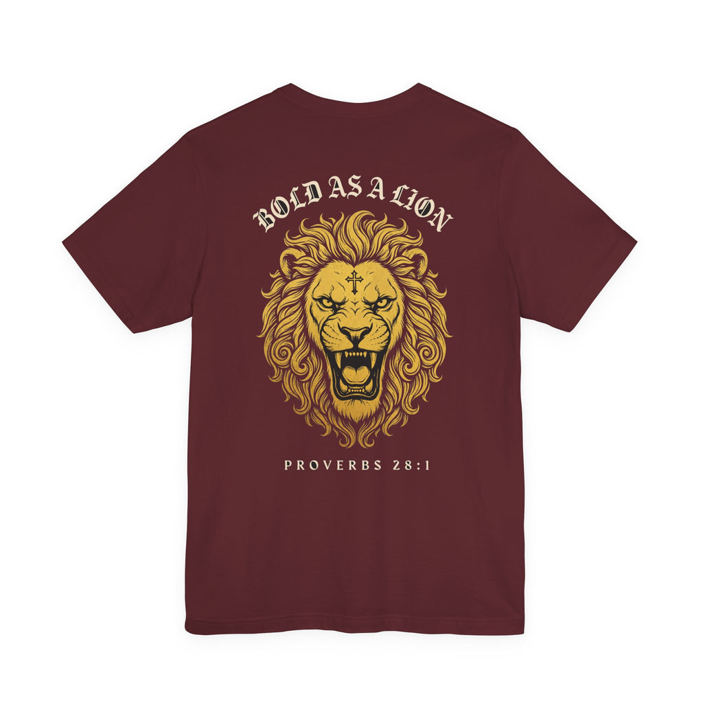 Bold as a Lion Christian Tee | Reformed Warrior Faith Shirt