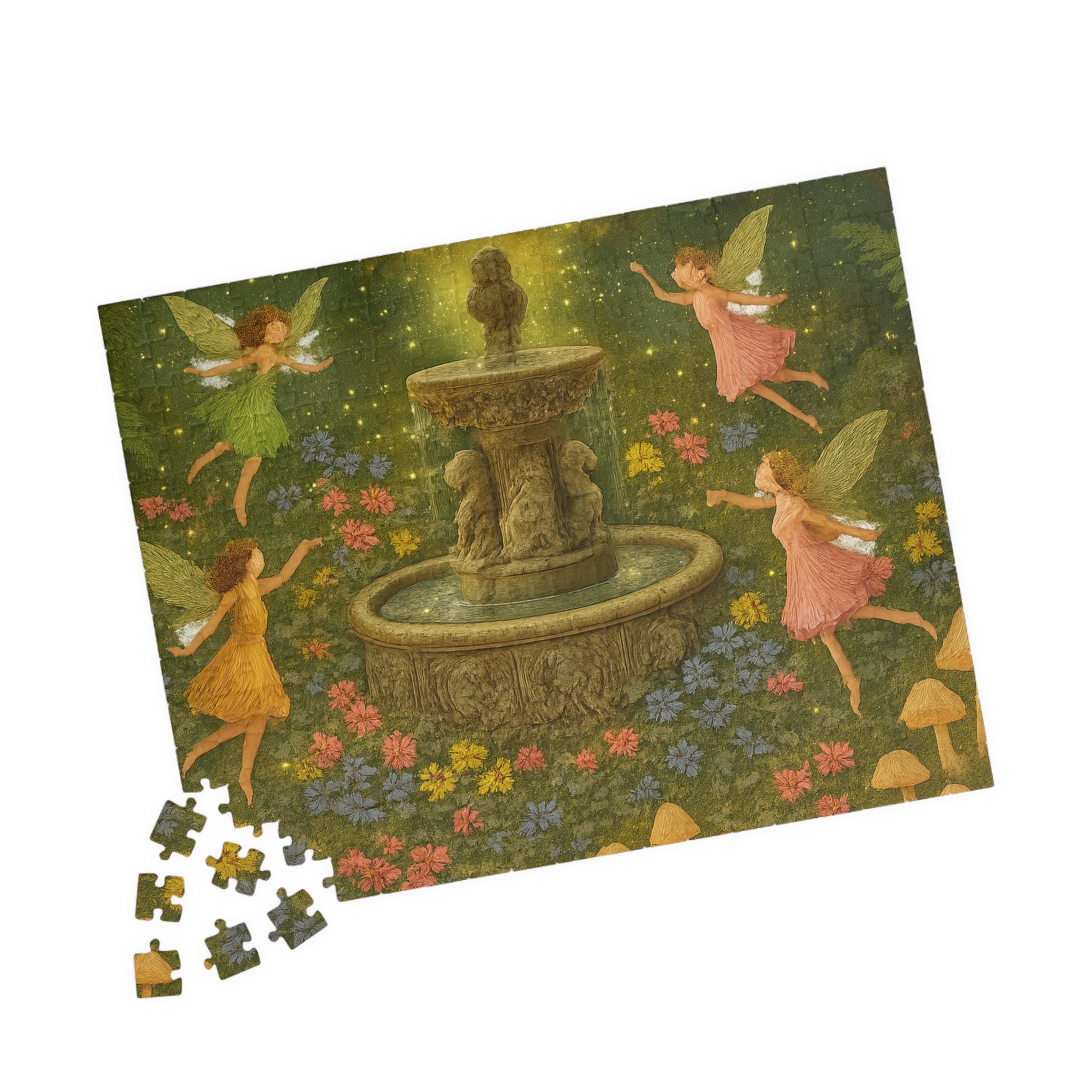 Whispers of the Glen Jigsaw Puzzle - Enchanting Fairy Scene