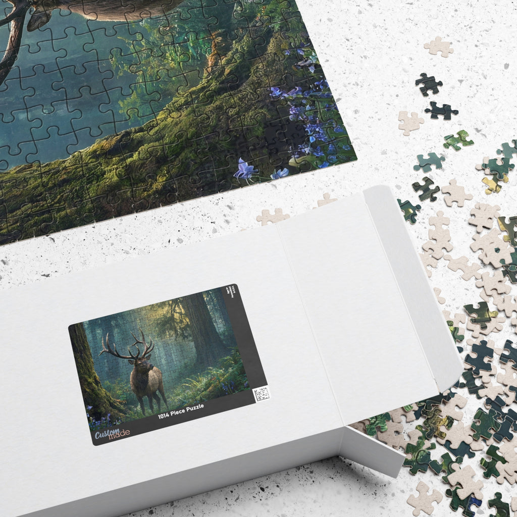 Majesty of the Wild Jigsaw Puzzle - Regal Elk Watercolor Art