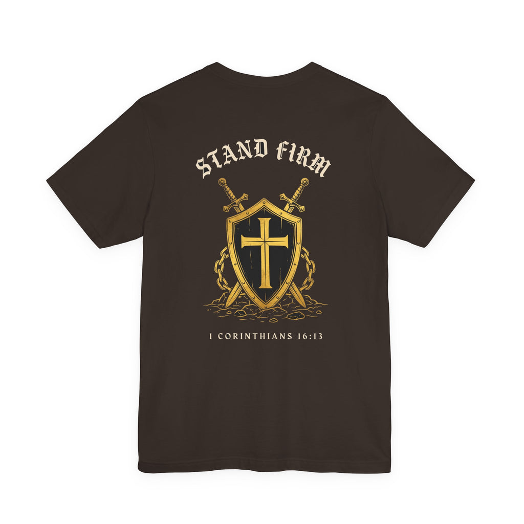 Stand Firm in the Faith Christian Tee | Reformed Warrior Faith Shirt