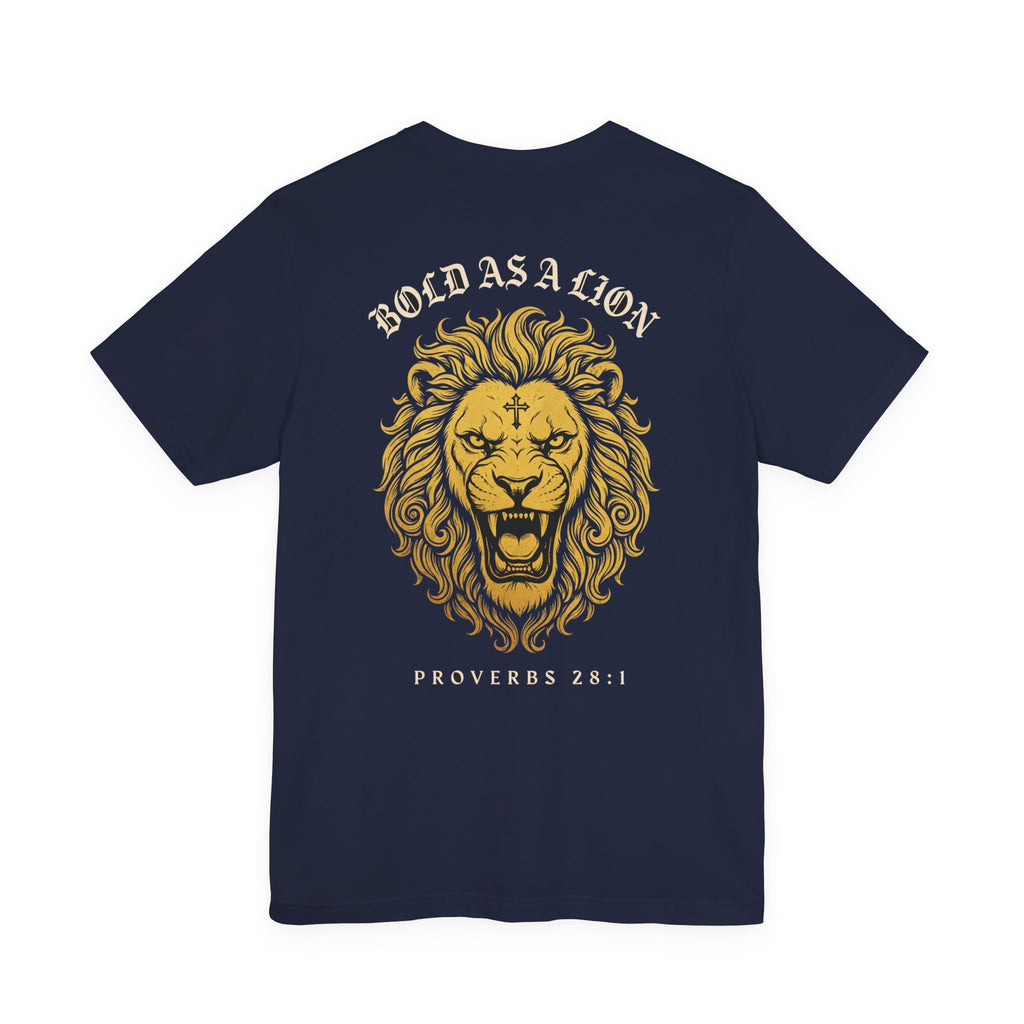 Bold as a Lion Christian Tee | Reformed Warrior Faith Shirt
