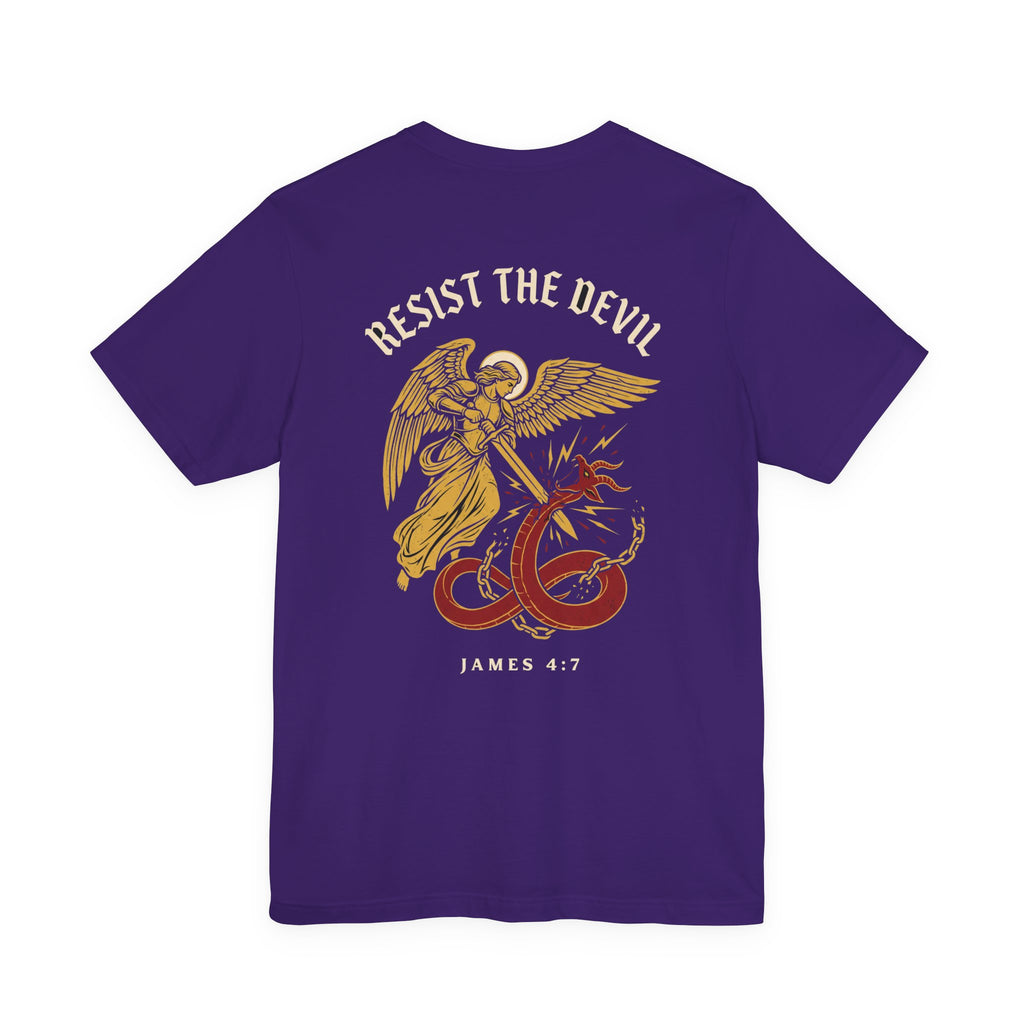 Resist the Devil and He Will Flee Christian Tee | Warrior Faith Bible Shirt