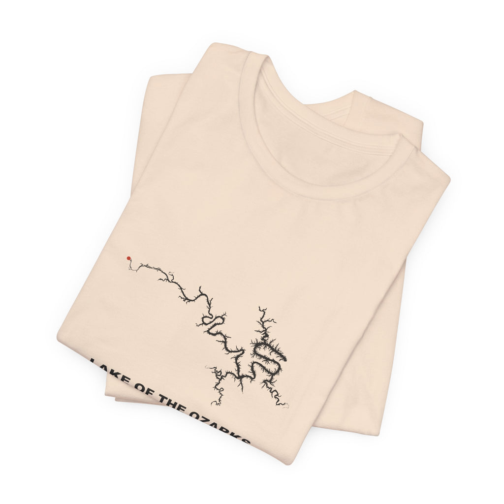 Lake of the Ozarks Map Silhouette Tee | Missouri Lake Life Shirt