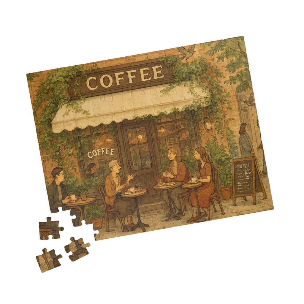 Classic Coffee Shop Jigsaw Puzzle - Cozy Urban Cafe Scene