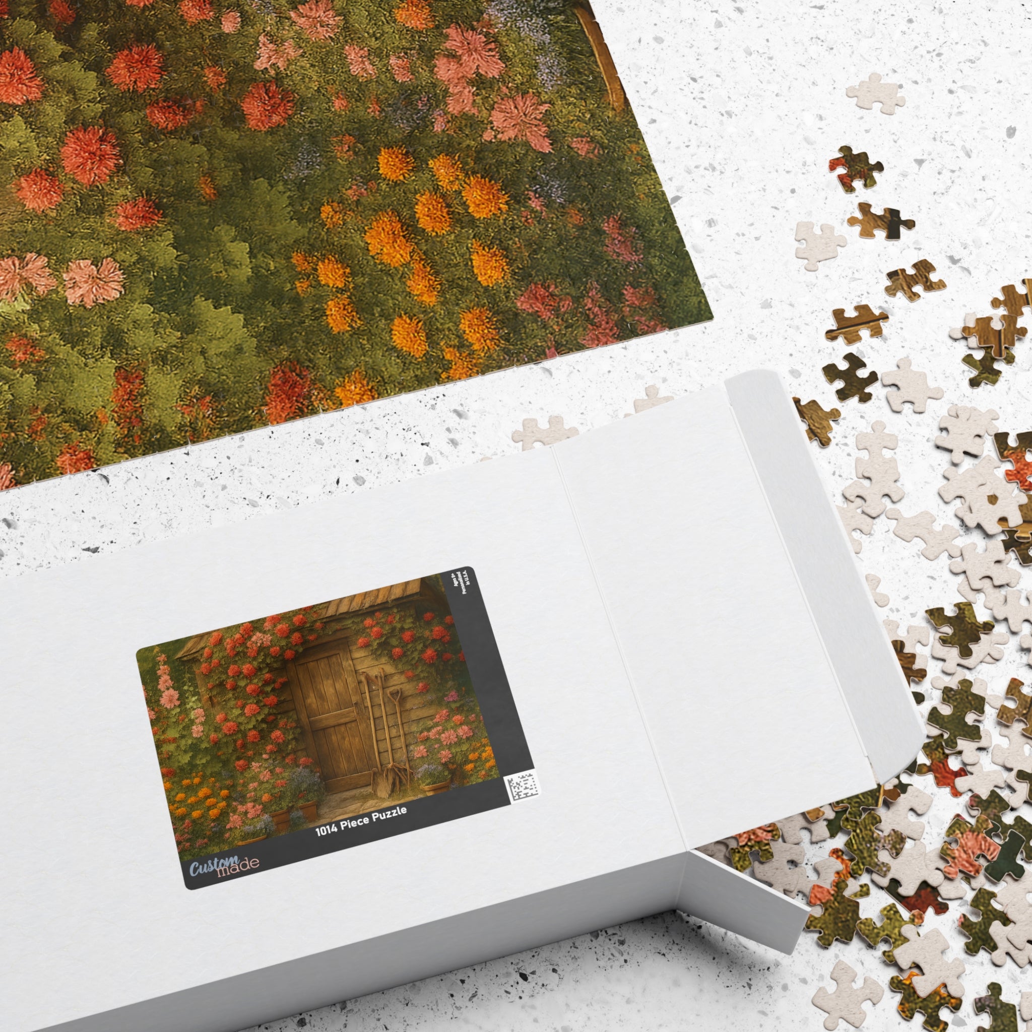 Garden Jigsaw Puzzle - Hand-Drawn Vintage Scene