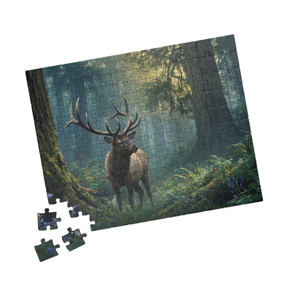 Majesty of the Wild Jigsaw Puzzle - Regal Elk Watercolor Art