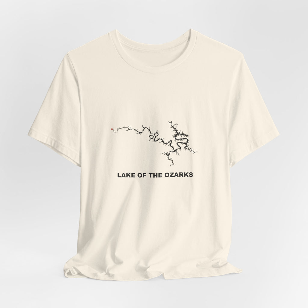 Lake of the Ozarks Map Silhouette Tee | Missouri Lake Life Shirt