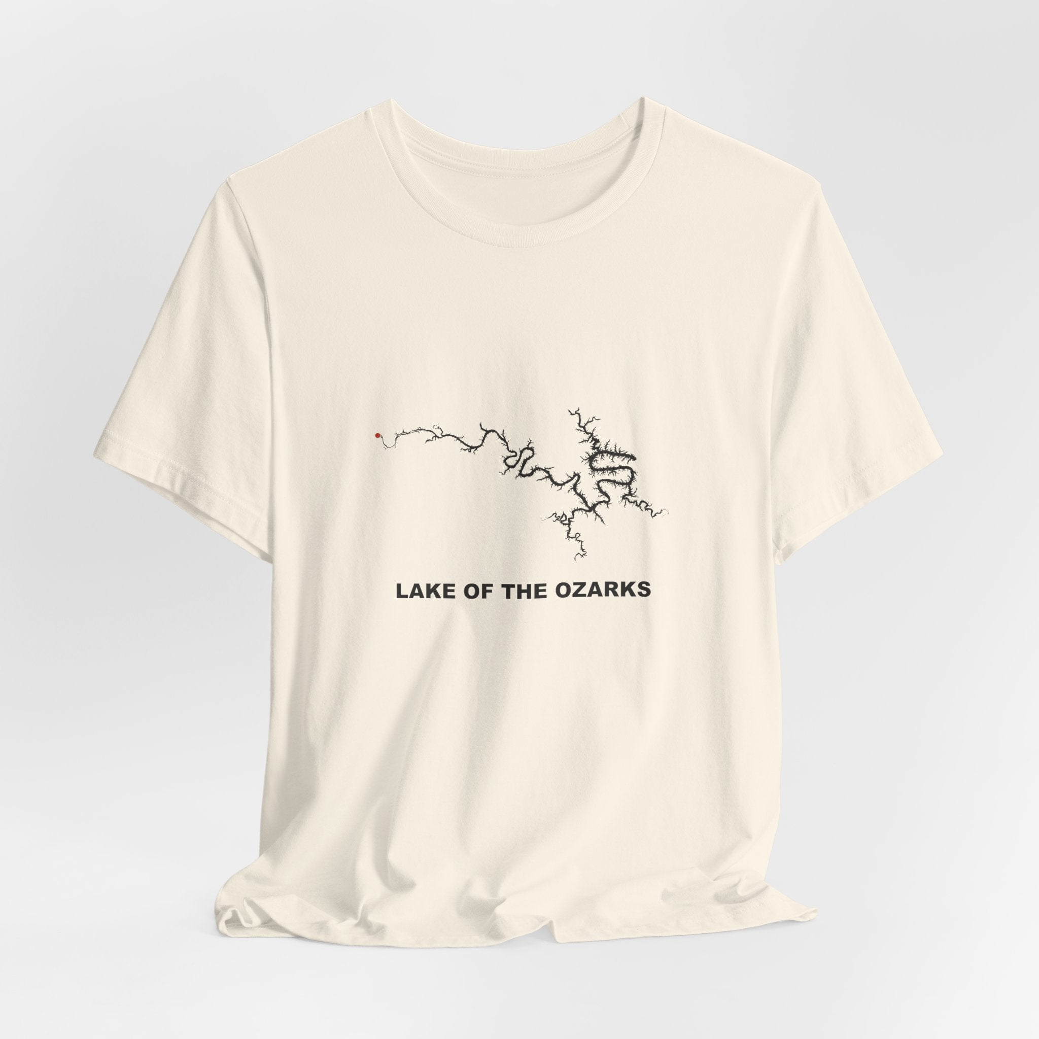 Lake of the Ozarks Map Silhouette Tee | Missouri Lake Life Shirt