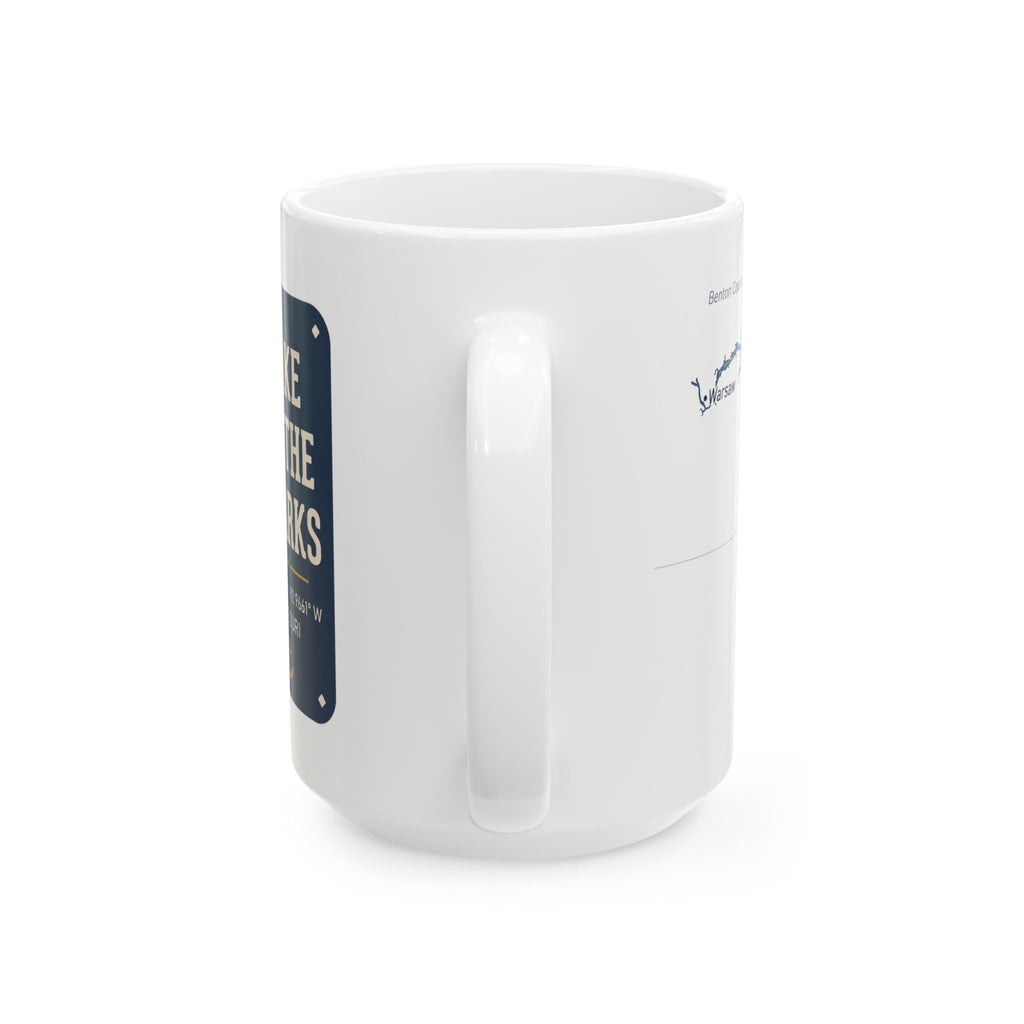 Lake of the Ozarks Map Silhouette Coffee Mug 15oz - Unique Lake Life Souvenir