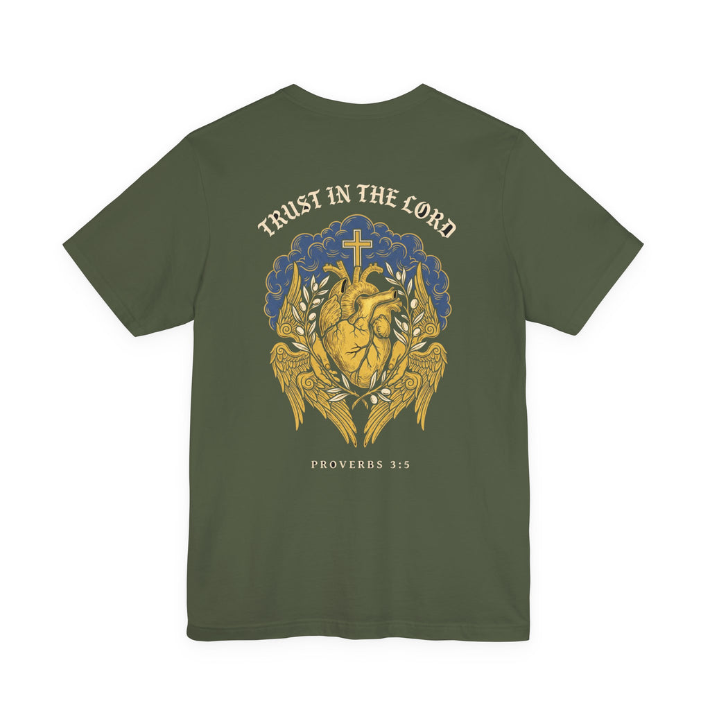 Trust in the Lord With All Your Heart Christian Tee | Faith Bible Verse Shirt