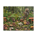 Mushroom Forager Jigsaw Puzzle - Retro-Inspired Nature Scene | 1014 Piece