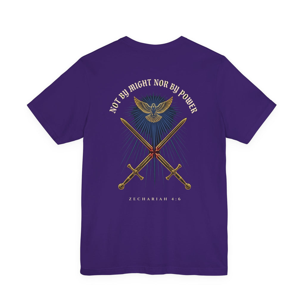 Not by Might Nor by Power Christian Tee | Reformed Warrior Faith Shirt