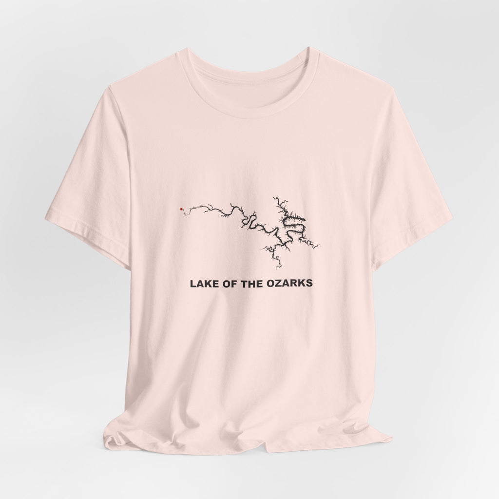 Lake of the Ozarks Map Silhouette Tee | Missouri Lake Life Shirt