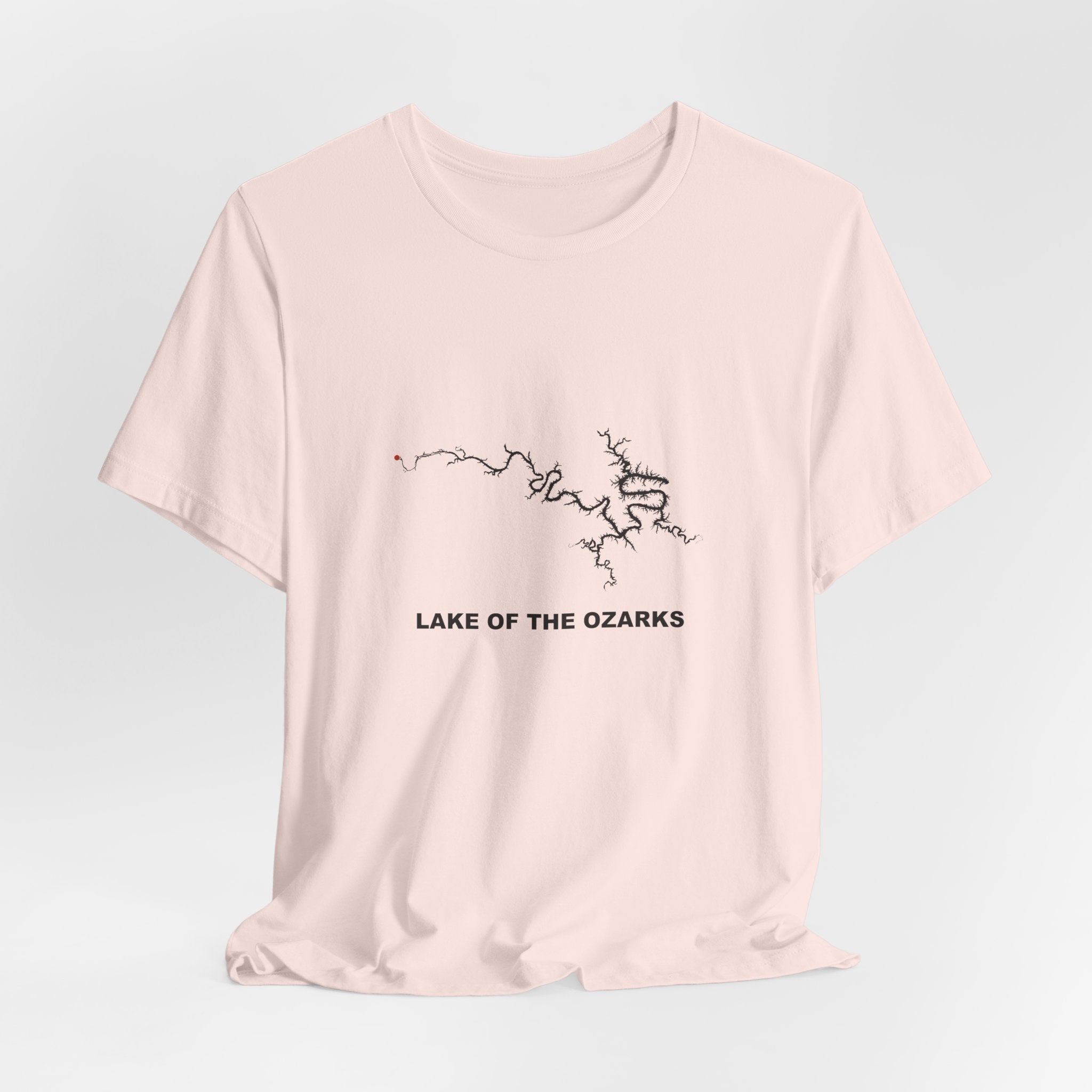 Lake of the Ozarks Map Silhouette Tee | Missouri Lake Life Shirt