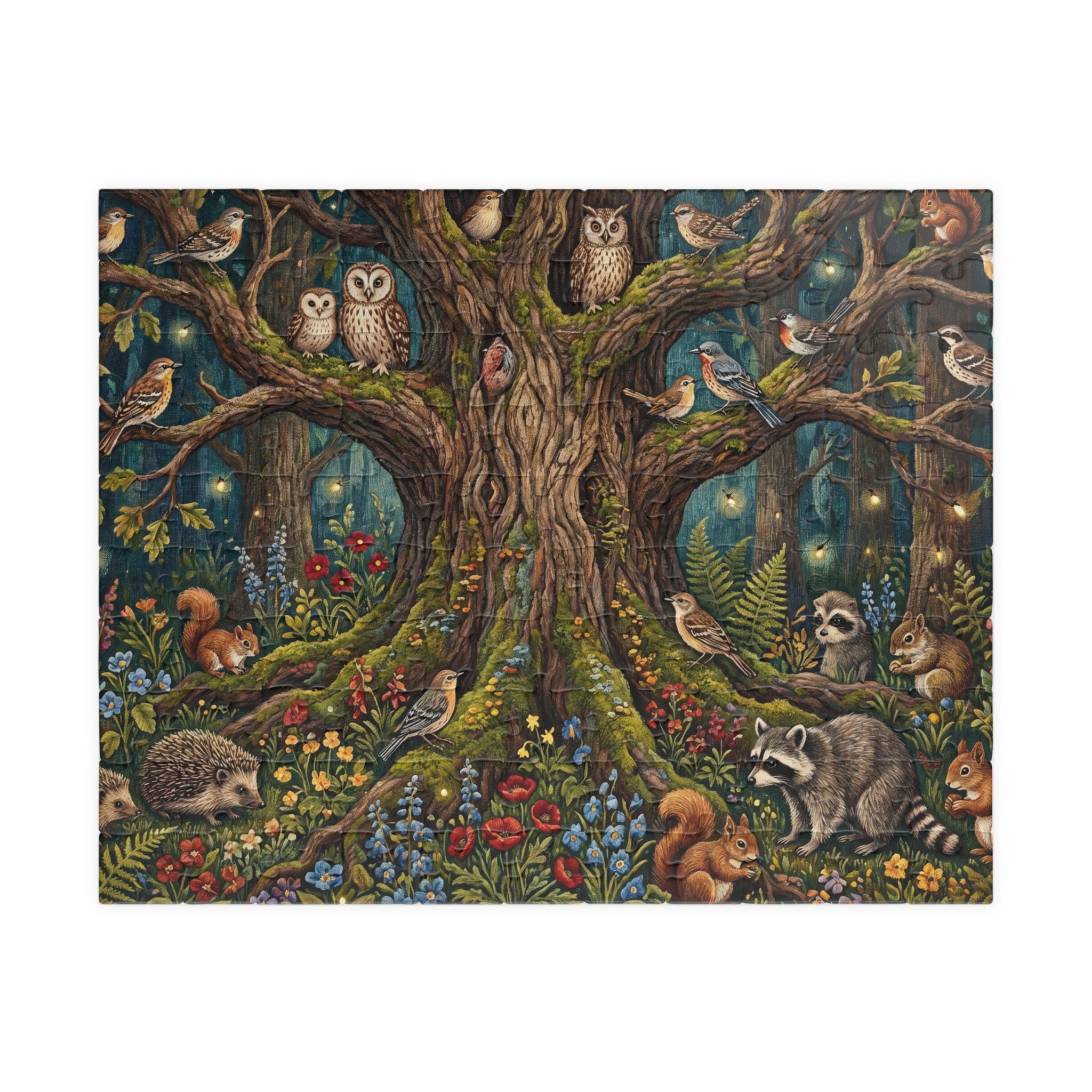 Woodland Animals Jigsaw Puzzle - Intricate Tapestry Design