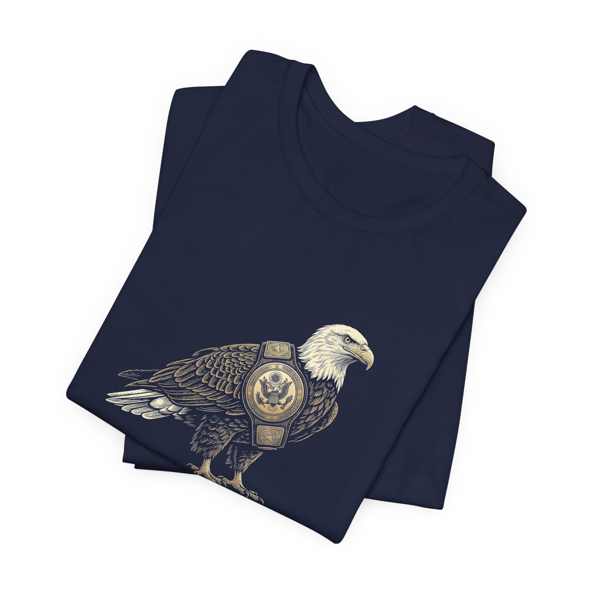 Back to Back World War Champs T-Shirt | Funny Bald Eagle 4th of July Tee | Patriotic America Gift