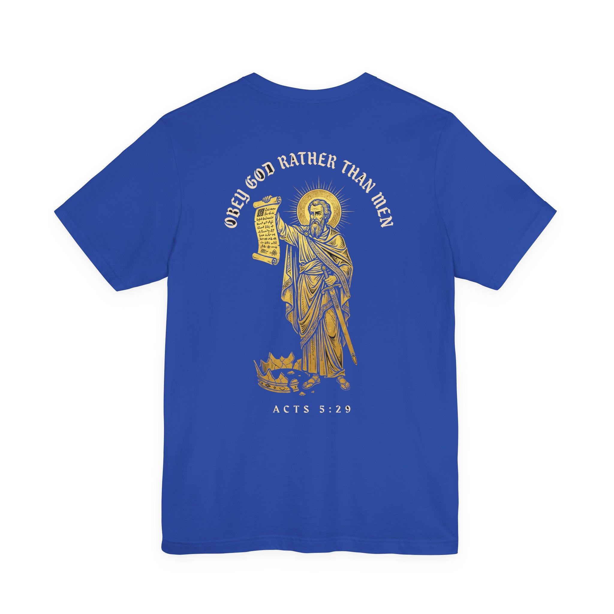 Obey God Rather Than Men Christian Tee | Reformed Warrior Faith Shirt