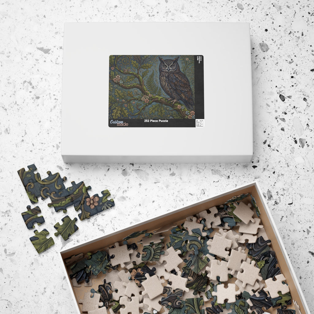 Wisdom of the Night Jigsaw Puzzle - Artistic Owl Illustration