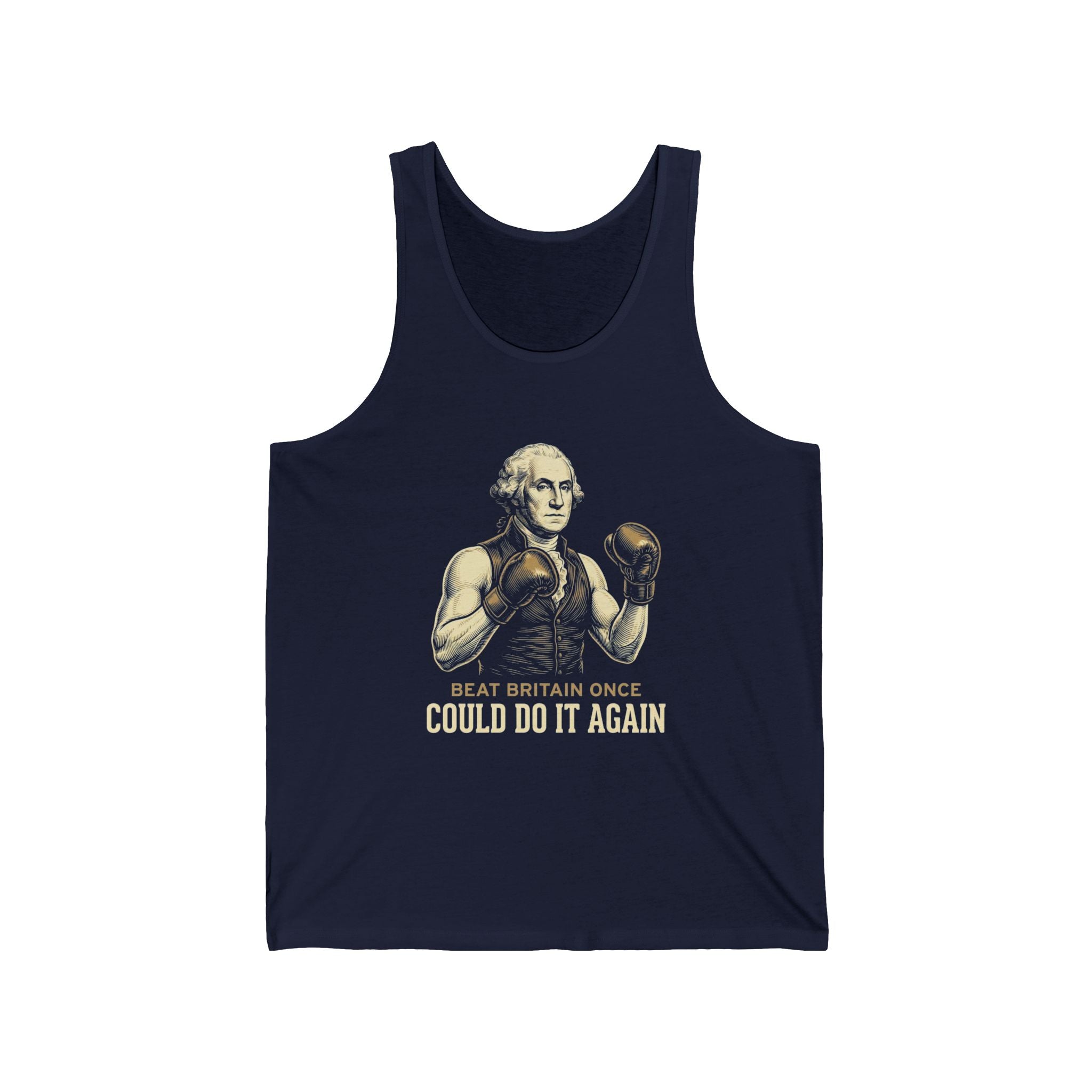 Beat Britain Once Could Do It Again Tank Top | Funny Patriotic 4th of July Tee | Independence Gift