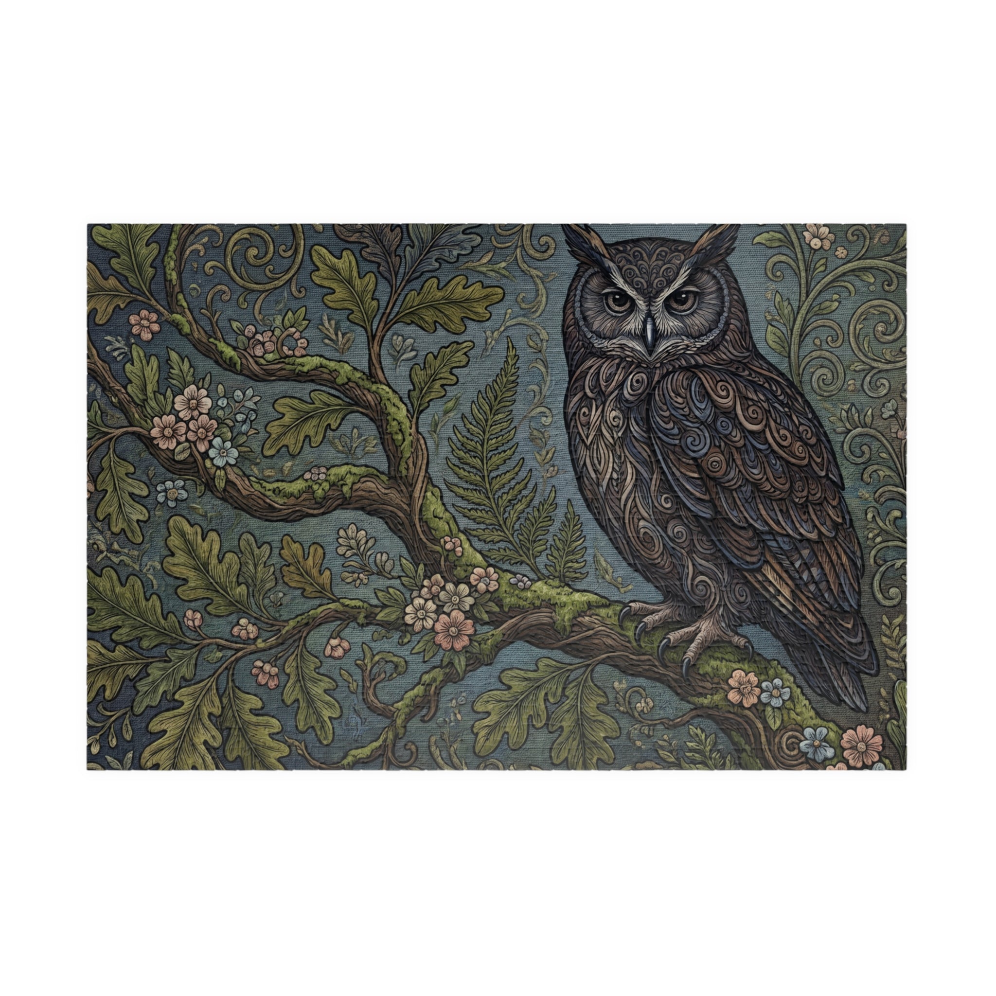 Wisdom of the Night Jigsaw Puzzle - Artistic Owl Illustration