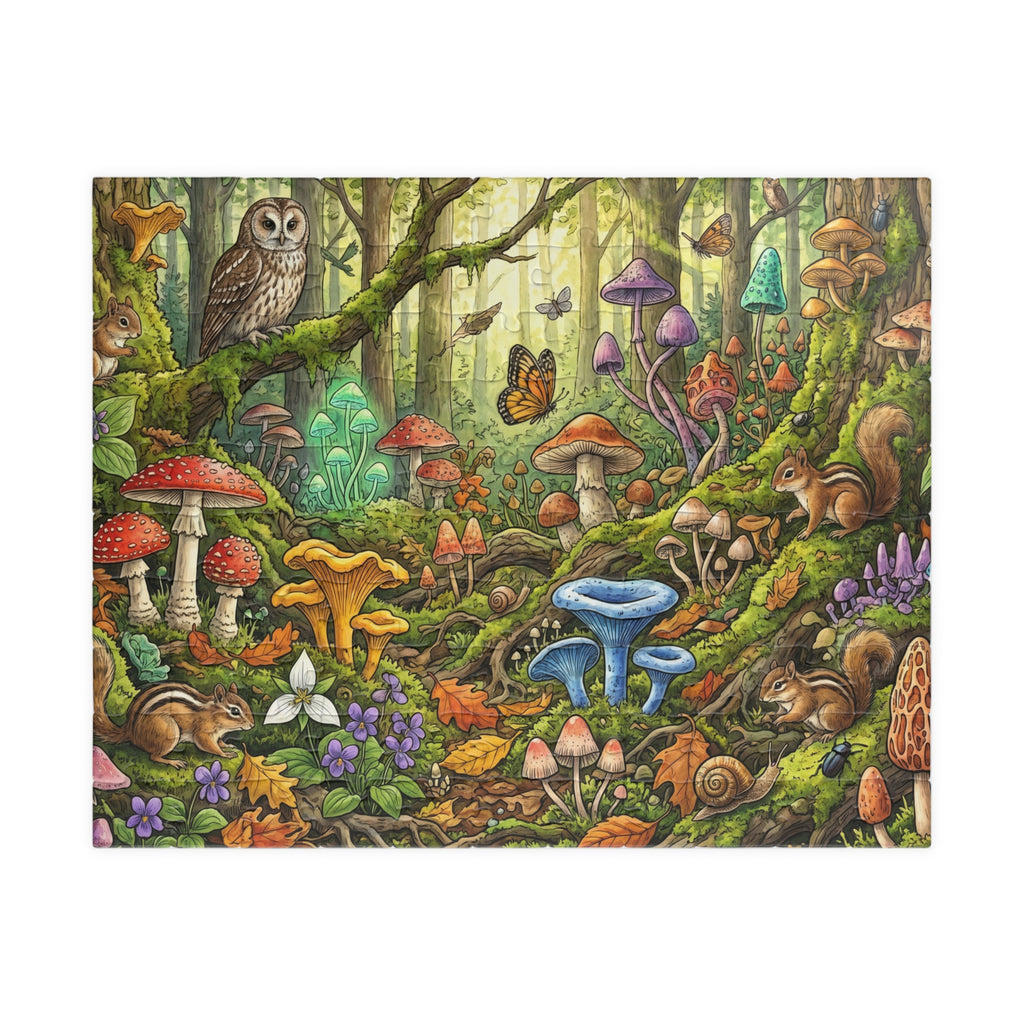 Mushroom Jigsaw Puzzle - Rooted in Nature Minimalist Design | 1014 Piece