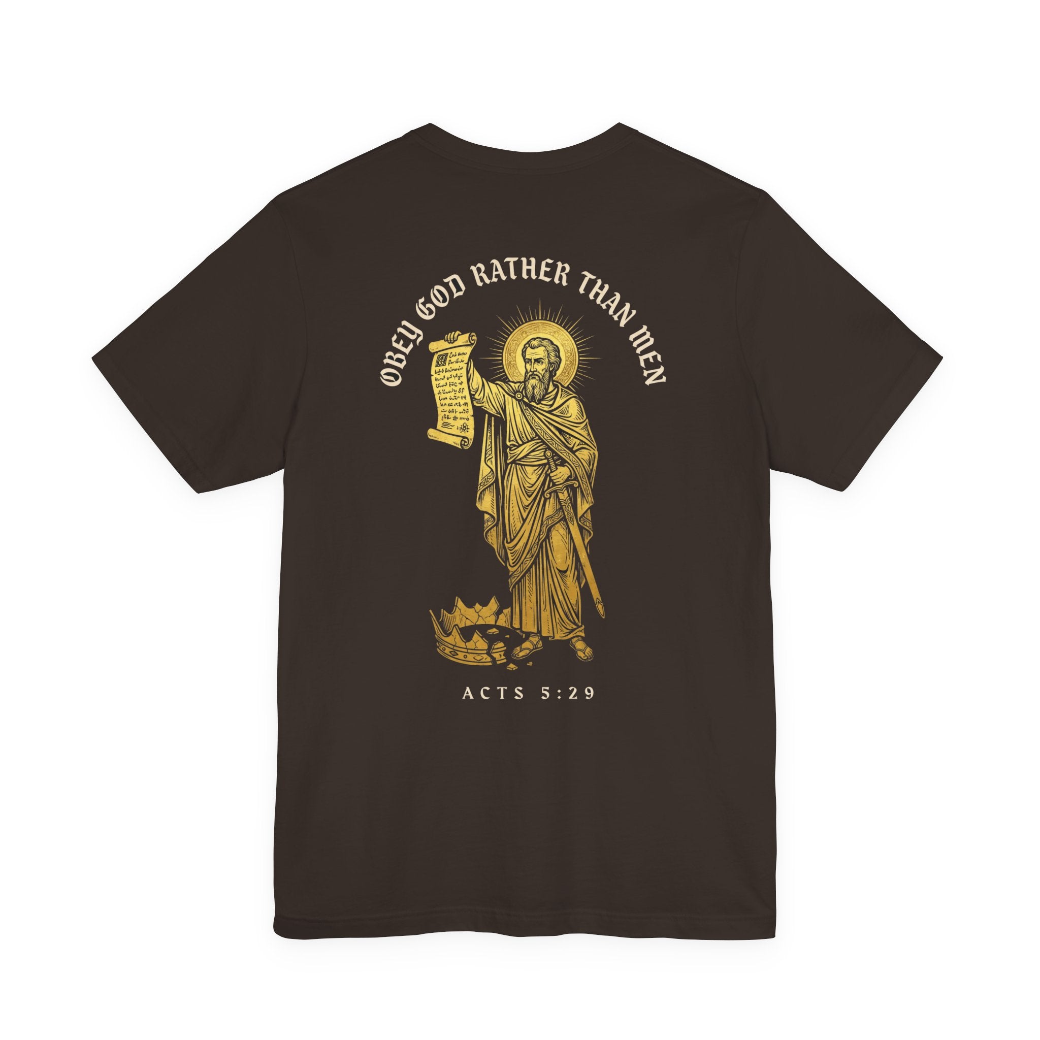 Obey God Rather Than Men Christian Tee | Reformed Warrior Faith Shirt