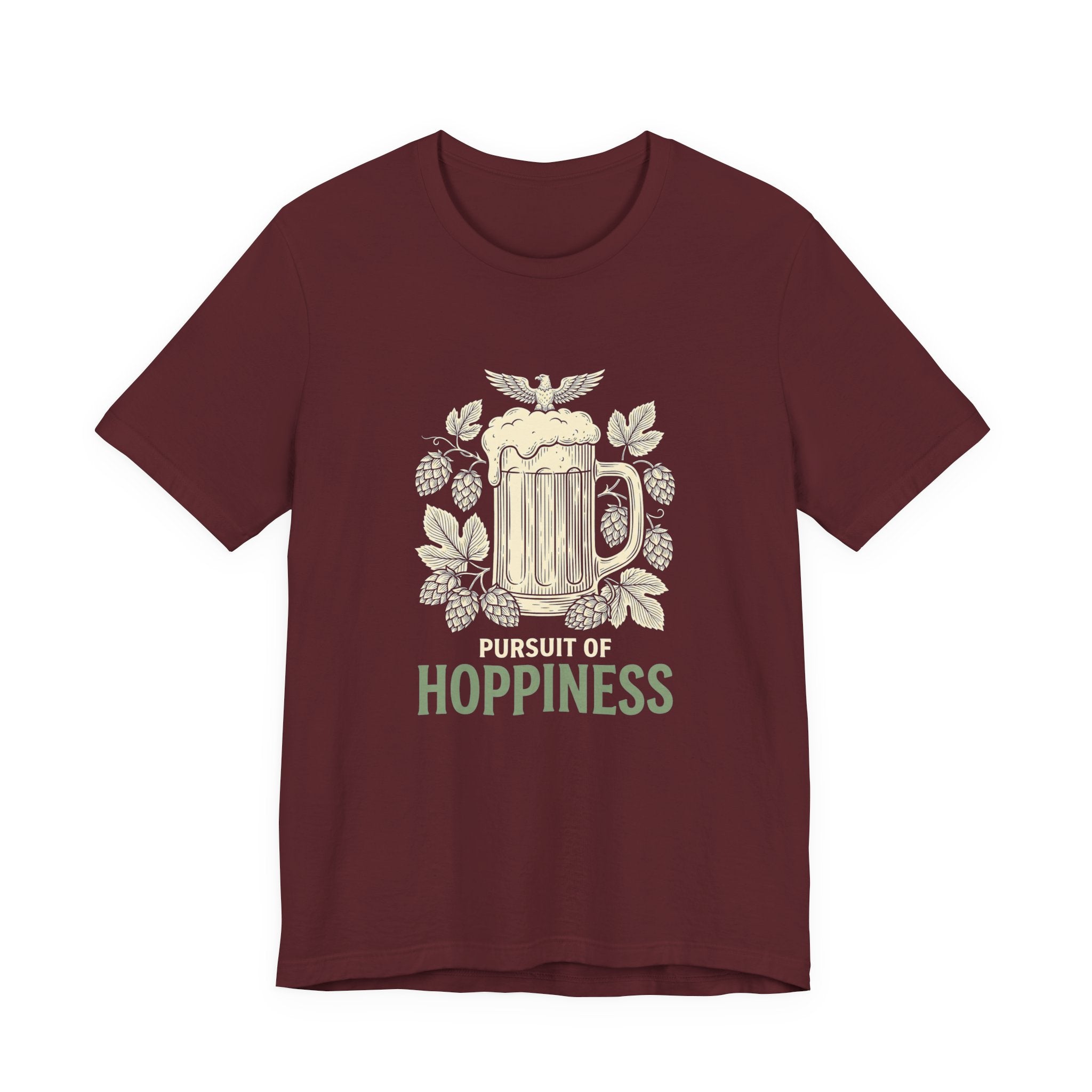 Pursuit of Hoppiness T-Shirt | Funny Craft Beer 4th of July Tee | Patriotic Beer Lover Gift | IPA Hops Shirt