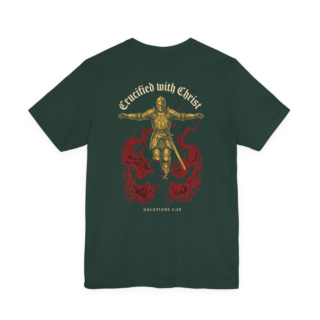 Crucified With Christ Christian Tee | Reformed Warrior Faith Shirt