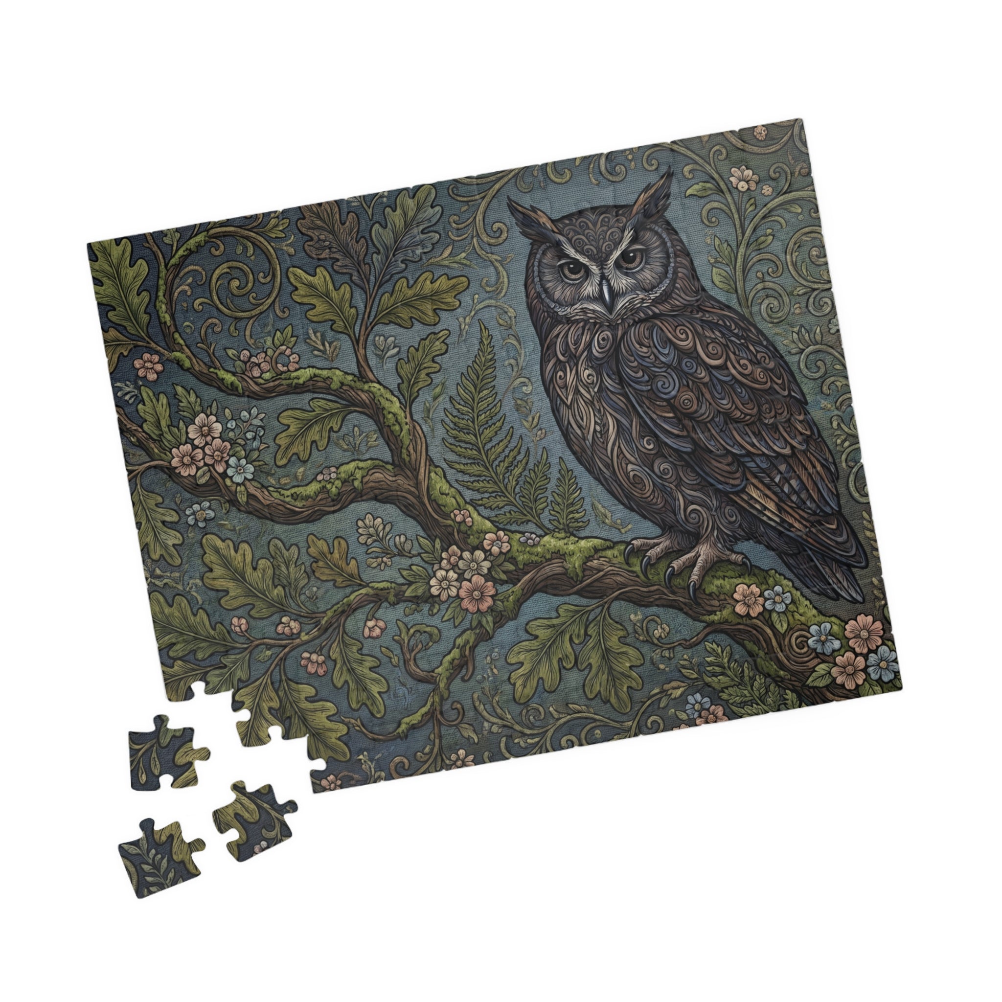 Wisdom of the Night Jigsaw Puzzle - Artistic Owl Illustration