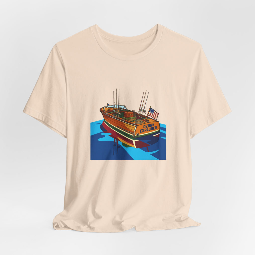 Vintage Wooden Boat Tee | Lake of the Ozarks Adventure Shirt